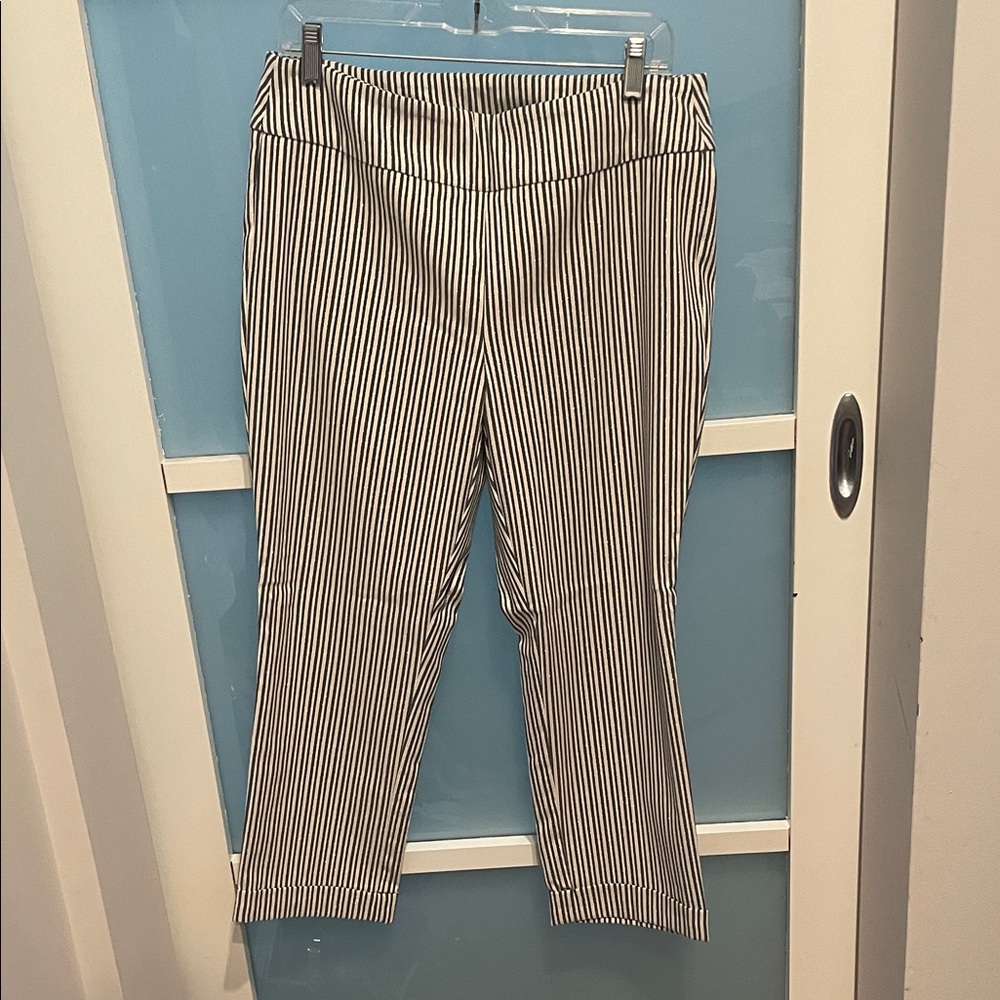 Tribal Women’s Navy and White Striped Pants, 12, EUC